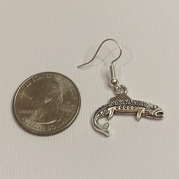 Fish Earring, Fishing Charm, Fish Jewelry, Gift Idea, Silly Animal Earring - Picture 9 of 9